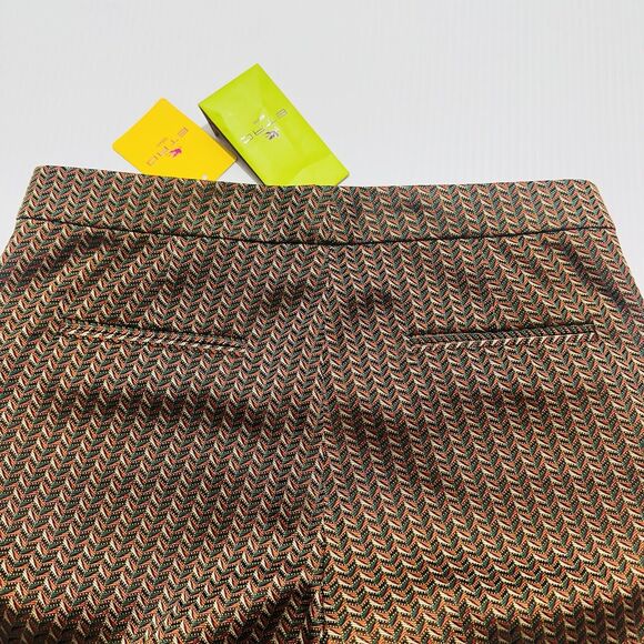 ETRO IT 48/US 12 Straight Leg High Rise Ankle Pants Brown Herringbone NWT $690 - Picture 3 of 10